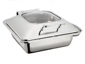 Square Induction  Chafing Dish WGlass Lid