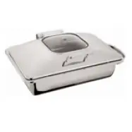 Full Size Induction  Chafing Dish Set WGlass Window Lid  