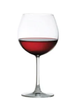 GLASSWARE MADISON BURGUNDY 1 1015d22