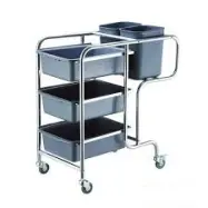 STAINLESS STEEL SERVICE TROLLEY