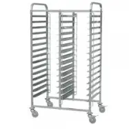 STAINLESS STEEL BAKE PAN TROLLEY