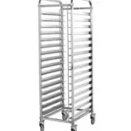 STAINLESS STEEL BAKE PAN TROLLEY