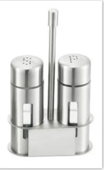 KITCHEN UTENSIL SALT & PEPPER SET WITH STAND 1 130020ovx