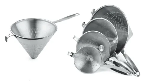 KITCHEN UTENSIL CONICAL STAINLESS STEEL STRAINER 1 15525stn