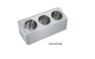 STORE & TRANSPORT <br> 3 Cases Stainless Steel Cutlery Holder	 1 26