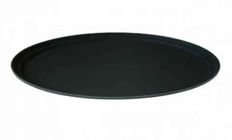 HOLLOWARE ANTI SLIP TRAY - OVAL 1 27_8243_oval_black_non_slip_tray_m