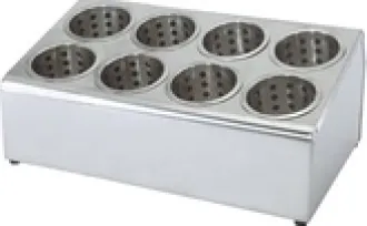 STORE & TRANSPORT <br> 8 Cases Double Lines Stainless Steel Cutlery Holder 1 31