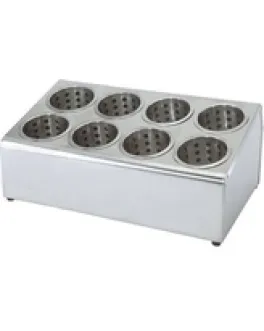 STORE & TRANSPORT <br> 8 Cases Double Lines Stainless Steel Cutlery Holder 1 31