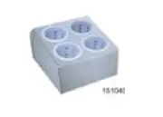 4 Cases Double Lines Plastic Cutlery Holder