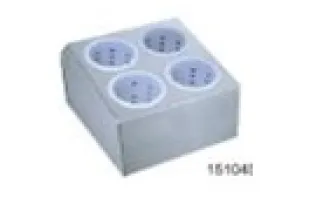 STORE & TRANSPORT <br> 4 Cases Double Lines Plastic Cutlery Holder<br> 1 36