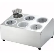 6 Cases Double Lines Plastic Cutlery Holder