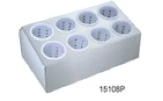 STORE & TRANSPORT <br> 8 Cases Double Lines Plastic Cutlery Holder 1 38