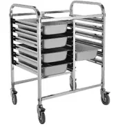 SS Double Lines GN Pans Trolley