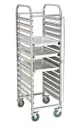 Stainless steel bake pan trolley