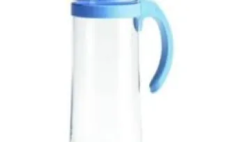 GLASSWARE PATIO PITCHER BLUE 1 blue