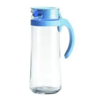 GLASSWARE PATIO PITCHER BLUE 1 blue