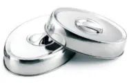 STAINLESS STEEL OVAL DISH COVER