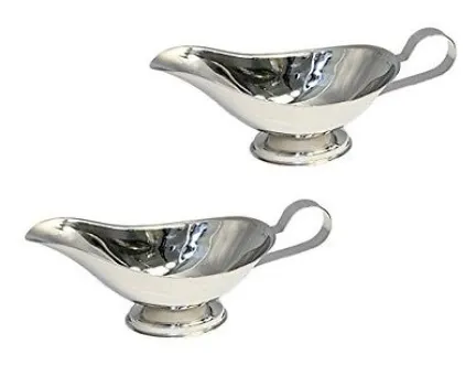 KITCHEN UTENSIL STAINLESS STEEL GRAVY BOATS 1 set_of_2_stainless_steel_gravy_boats_sauce_boats_8_oz_d425b954239a5b22534b1c867aa36896