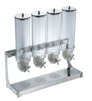 HOLLOWARE Four head cereal dispenser<br> 1 stainless_steel_cereal_dispenser_with_four_heads_png_200x200