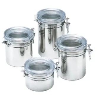 KITCHEN UTENSIL S.S CLIP TOP CANISTER 1 stainless_steel_kitchen_food_storage_canister_with_clip_top_lid